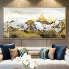 Скандинавская Золотая гора, птица, ландшафт, фотопечать, постер, картина маслом для гостиной, современный дом