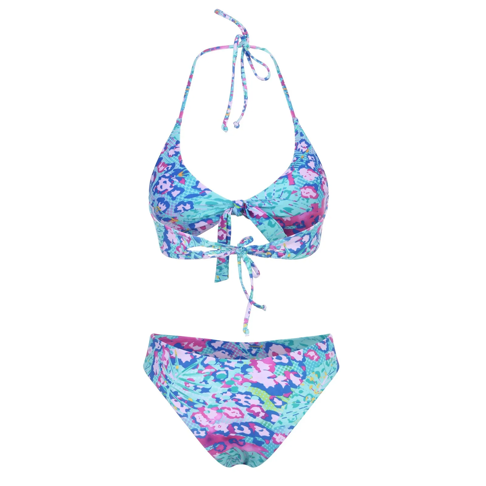 

Women's Sexy Bikini Set Color Printed Butterfly Bandage Swimsuit Two-piece Swimwear Beachwear Bathing Suit 2021