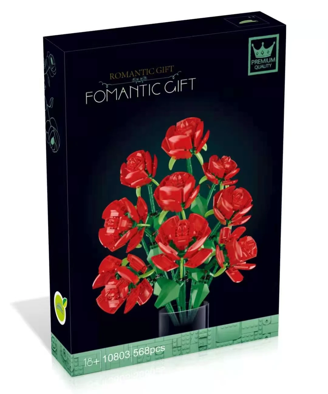 

10803 Creator Series Roses Romantic Flowers Set Building Blocks Bricks Educational Toys Birthday Gifts For Girl