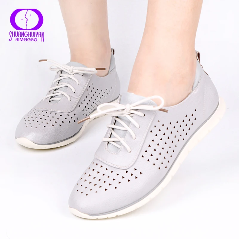 AIMEIGAO/Лидер продаж повседневная женская обувь из дышащего материала на плоской