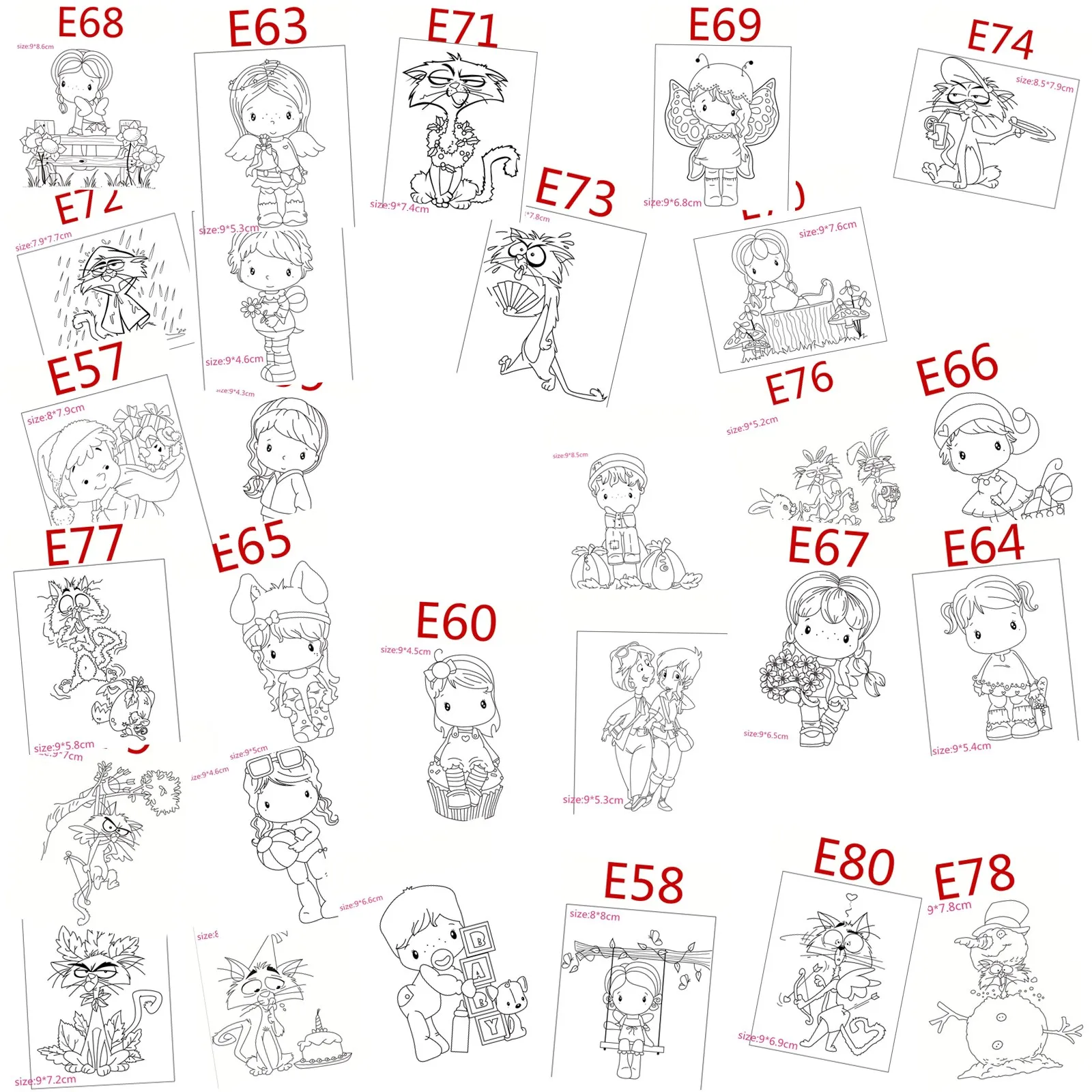 

Прозрачный штамп для мальчиков и девочек