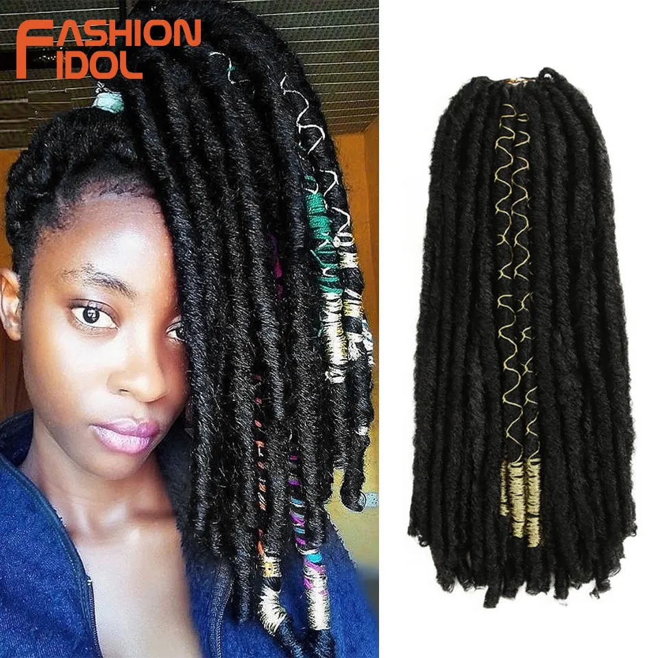 Мода IDOL Faux Locs волосы крючком косички 20 дюймов мягкие натуральные Kanekalon синтетические волосы для наращивания 10 стендов/упаковка богинские волосы
