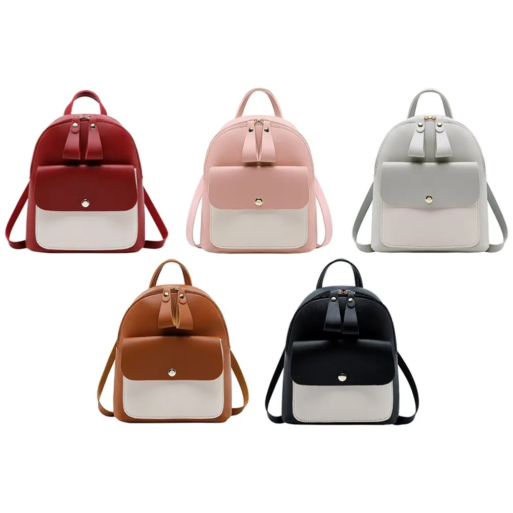 

Spring And Summer Korean Version Double Pull Color Contrast Backpack Messenger Bag Mobile Phone Bag Shoulder Bag