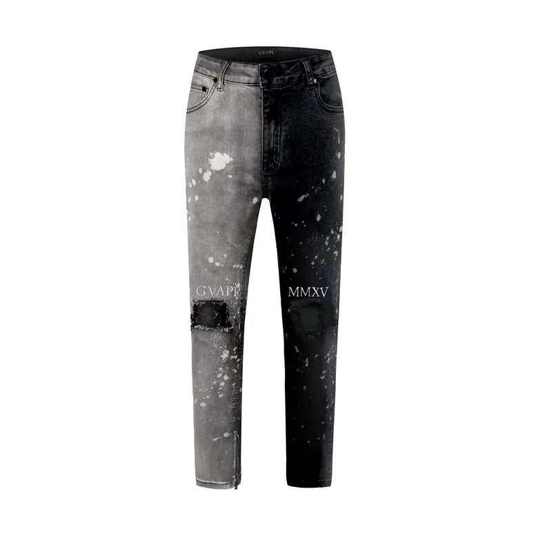 GUAPI GVAPI MMXV FUSION DENIM V1 Брендовые мужские джинсы мужские байкерские джинсы узкие джинсы брюки