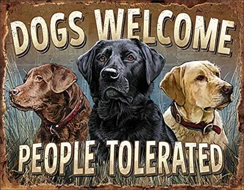 

Desperate Enterprises Dogs Welcome Tin Sign