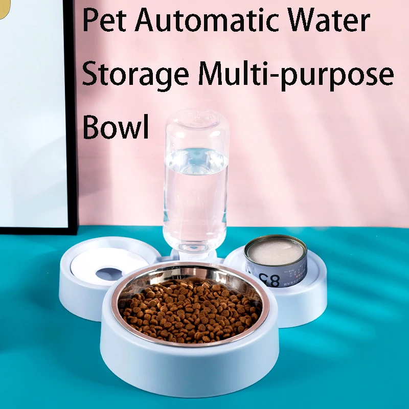 

Stainless Steel Pet Bowl Cat Bowl Dog Bowl Automatic Water Storage Multi-purpose Dog Basin Cn(origin)