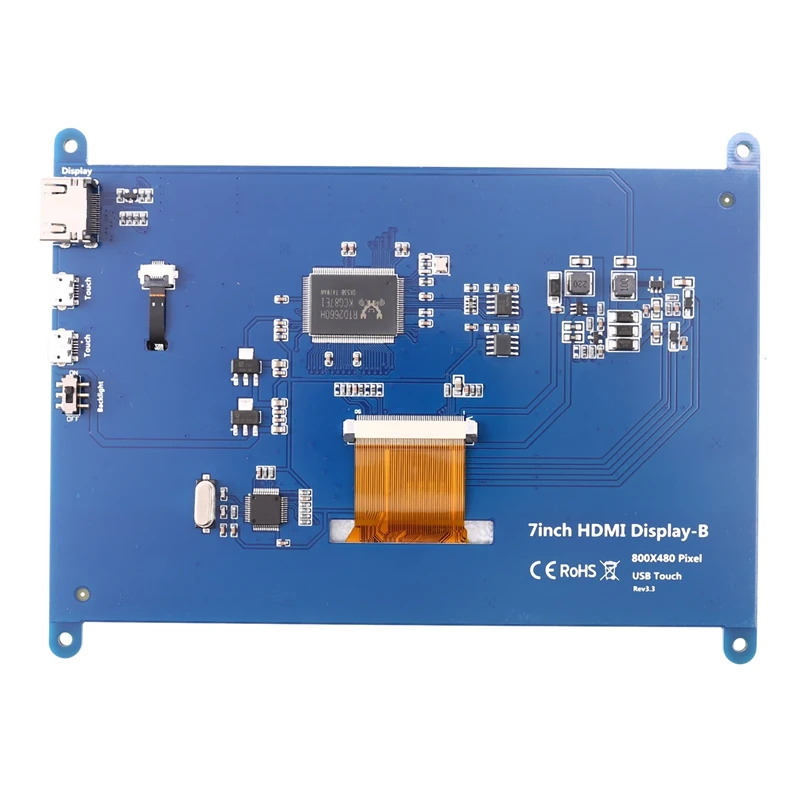 7-дюймовый емкостный сенсорный экран TFT LCD дисплей HDMI модуль 800x480 для Raspberry Pi 3 2 Model B