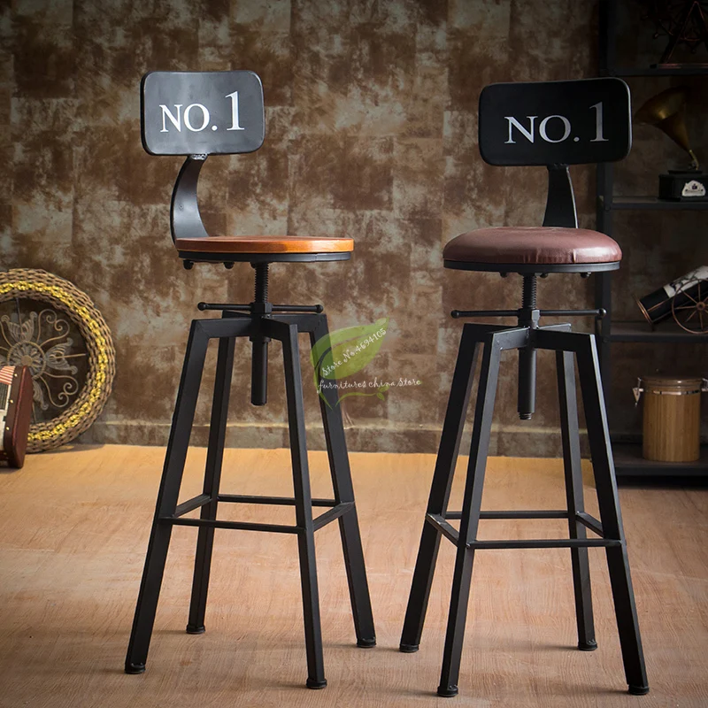 Барный стул современный Утюг промышленного ветер вращающийся барный дома