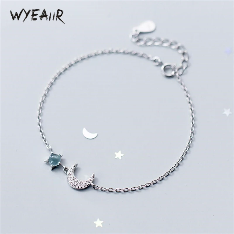 Женские браслеты WYEAIIR простые изящные из стерлингового серебра 925 пробы с диким