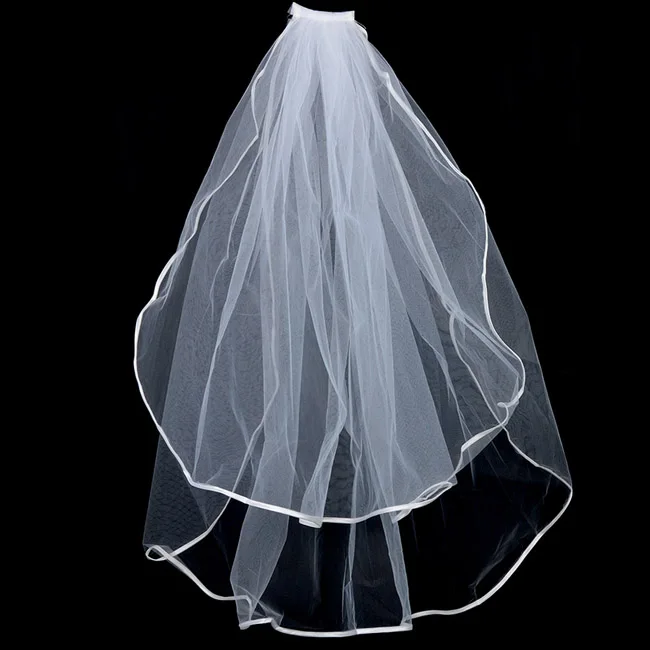 

Белый свадебный налокотник атласный занавес с расческой талии 2 слоя костюм реквизит