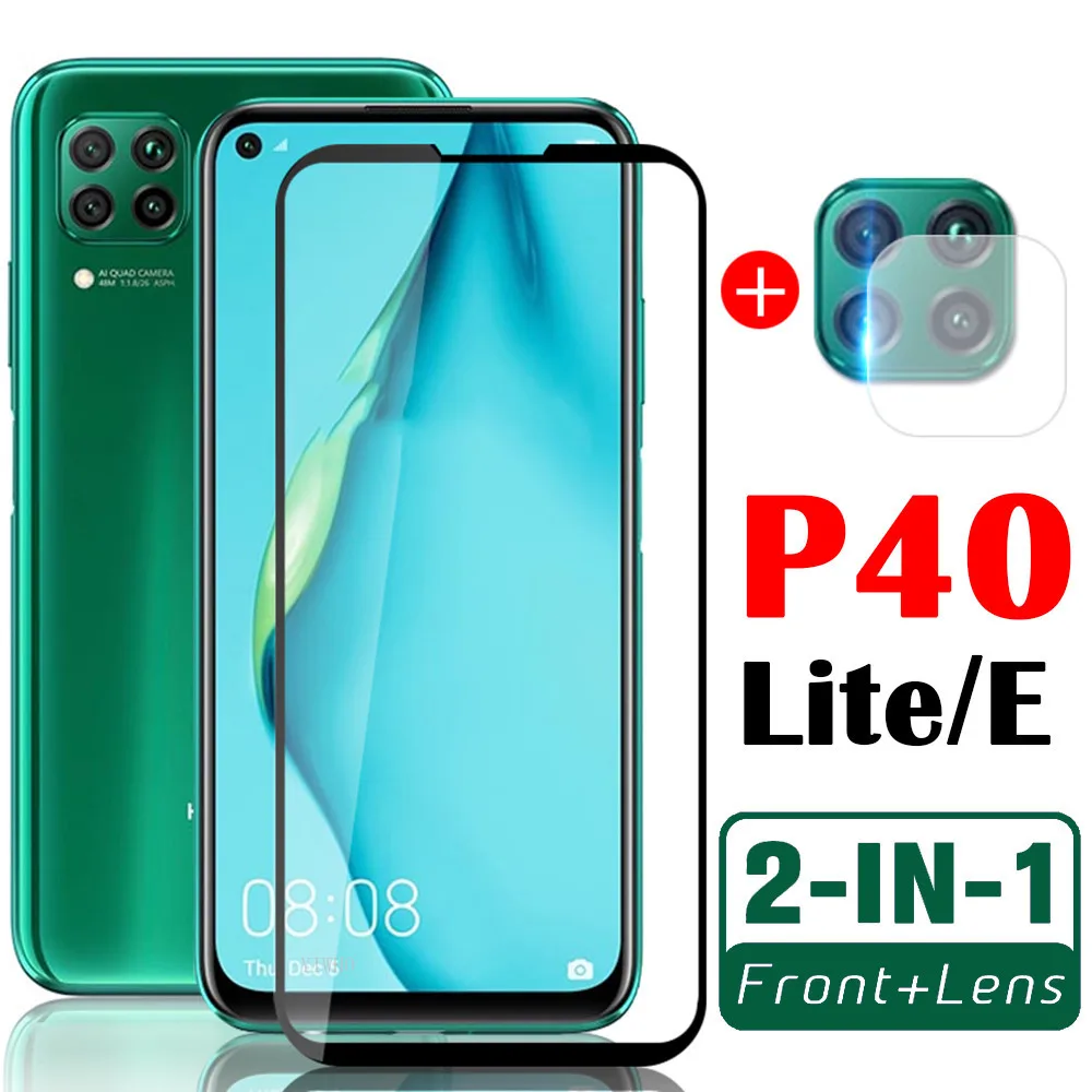 2 в 1 Защитное стекло для объектива камеры Huawei P40 Pro Lite E закаленное P 40 P40Pro P40Lite