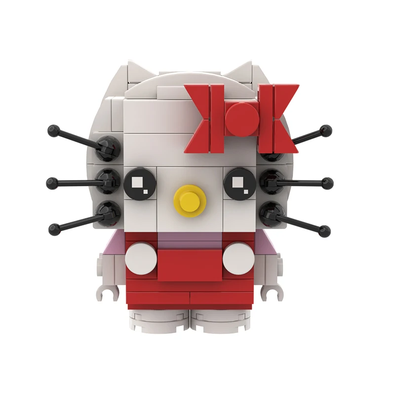 Новое поступление DIY MOC милые Мультяшные пластиковые строительные игрушки белый Ки Кот аукциона фигурки brickheadz для детей игрушки подарки - Цвет: cat no box