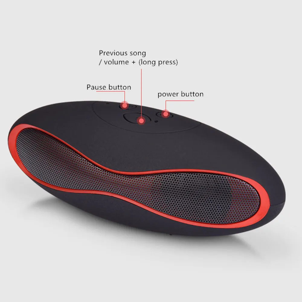 Портативный мини-маслина футбольный динамик с Bluetooth fm-радио TF карта сабвуфер