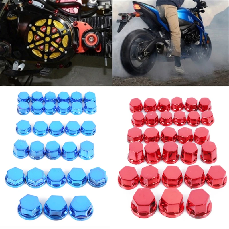 

30pcs Motorcycle Screw Set 5 Sizes Of Motorcycle Modified Decorative Screw Caps Motorcycle Parts