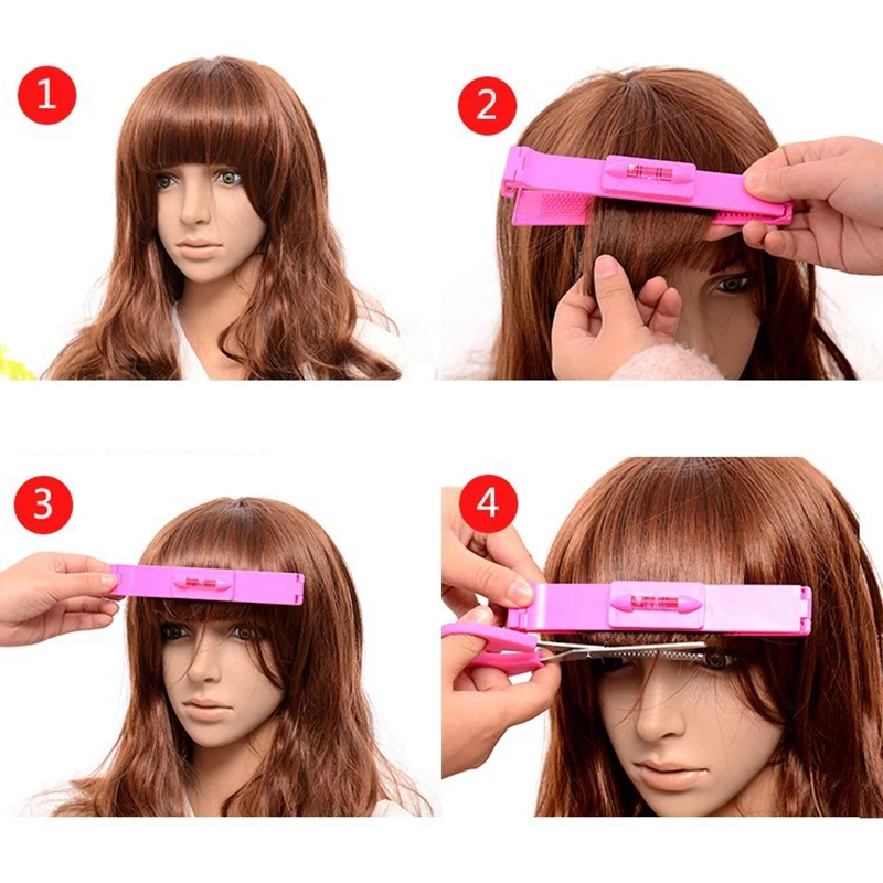 

Bangs Trimmer Artifact Hair Tail Ruler Bangs Ruler Set Bangs Trim Ruler Hair Tail Women Girl Hair Clip Set