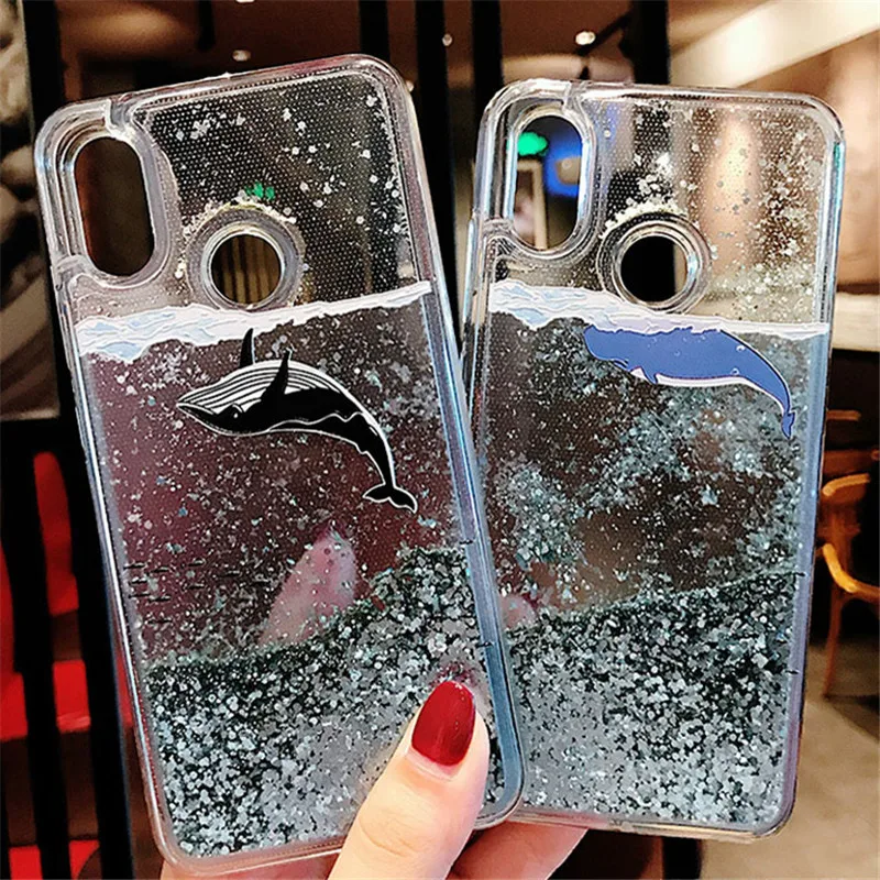 Динамичный жидкий песок мягкий чехол для Xiao mi Pocophone F1 A1 A2 Lite 5X6X8 9 SE MAX 3 2 2S Red 7 6 Pro NOTE 5