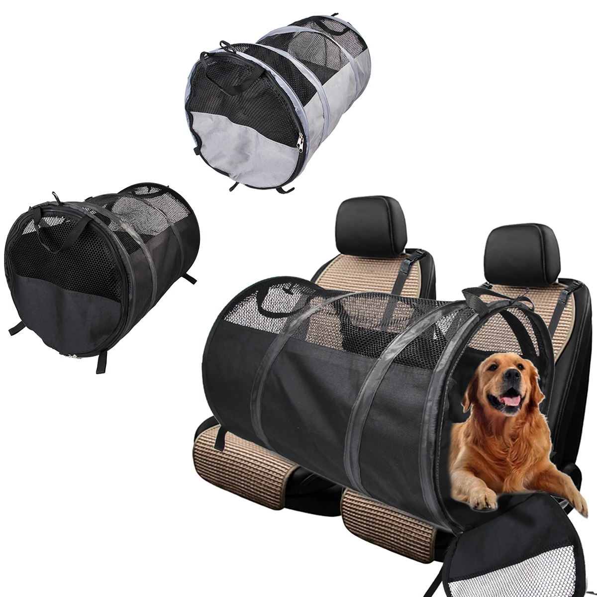 

Collapsible Travel Pet Tube Portable Folding Breathable Car Transport Box Dog Cage Pet Tent Pet Dogs Carrier