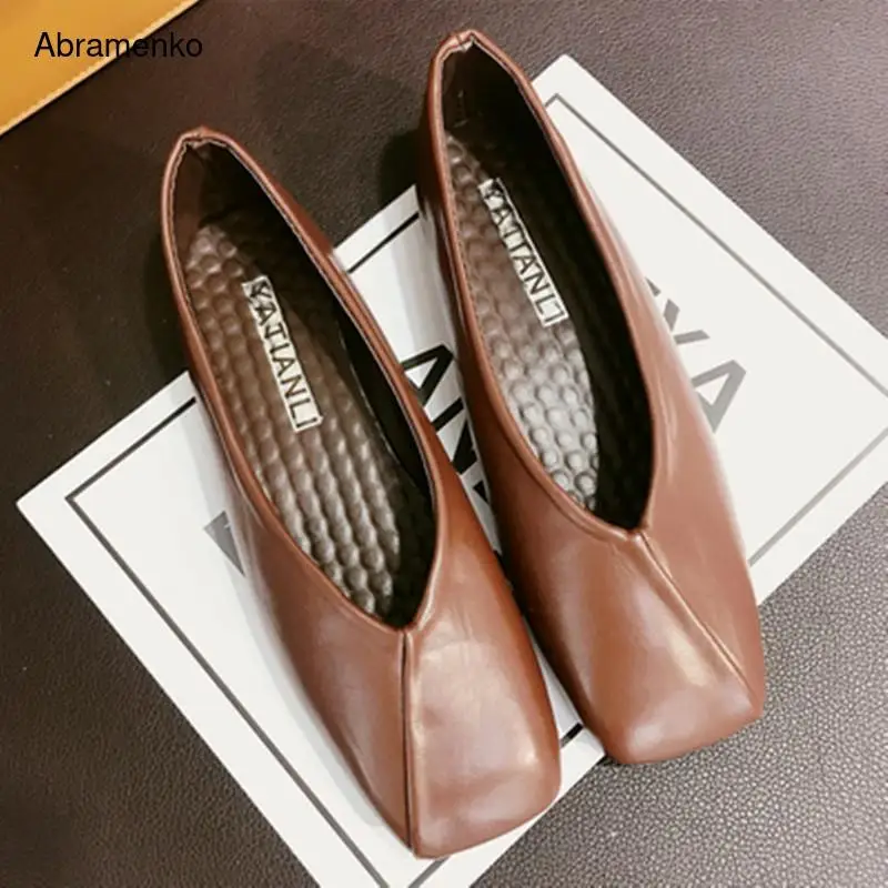 

Flat Square Toe Single Shoes Women 2021 Summer And Autumn Shallow Mouth Evening Shoes Casual All-match Comfortable Shoes