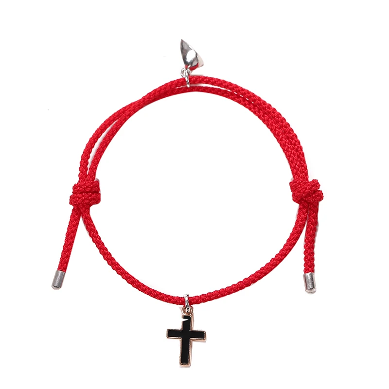 

Attractive Handmade Cross Bracelet Women Lover's Couple Charm Female Male Paired Friendship Jewelry