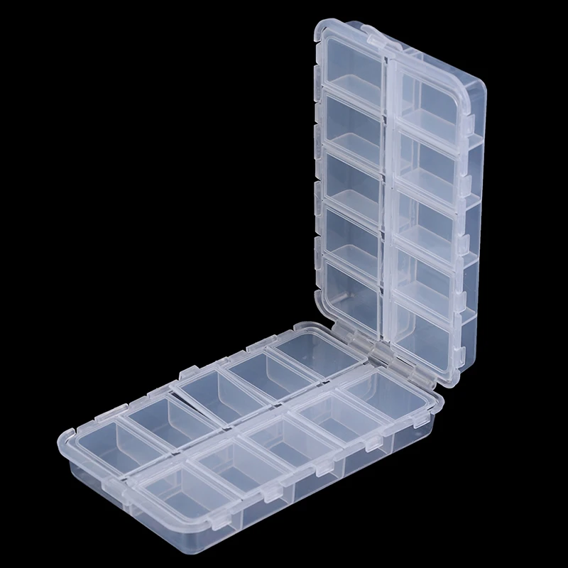 

16.6*9.7*4.1cm Plastic 20 Compartments Fishing Tackle Box for Fishing Lures Baits Hooks Storage Case