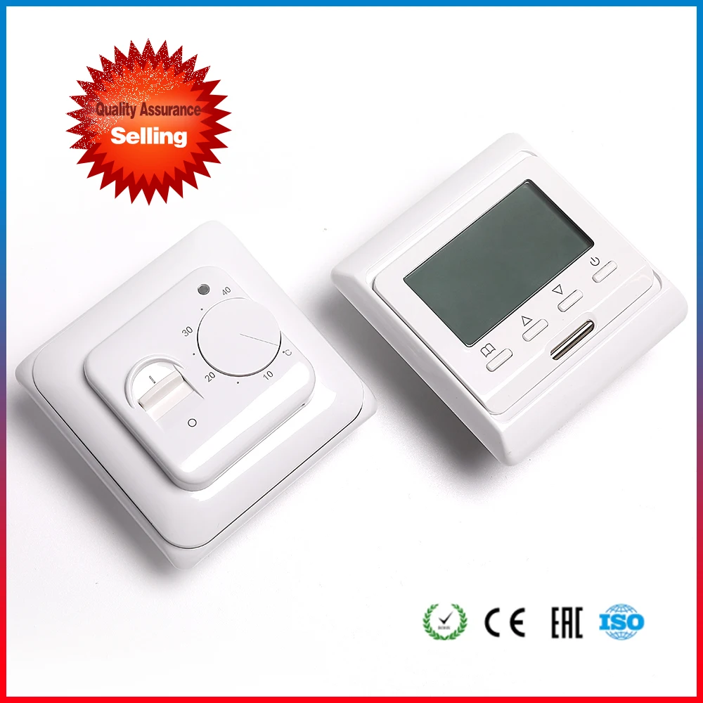 

Floor heating thermostat weekly programmable room temperature controller regulator white LCD backlight