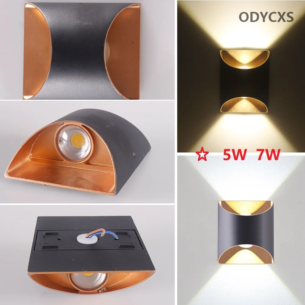 

LED Yurt Waterproof Wall Lamp 220V Surface Mounted 5W 7W Modern Nordic Lamps Indoor Wall Lamp Living Room Bedroom Porch Stairs