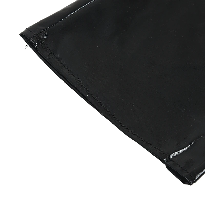 Женские чулки из спандекса до бедра латекса черные |