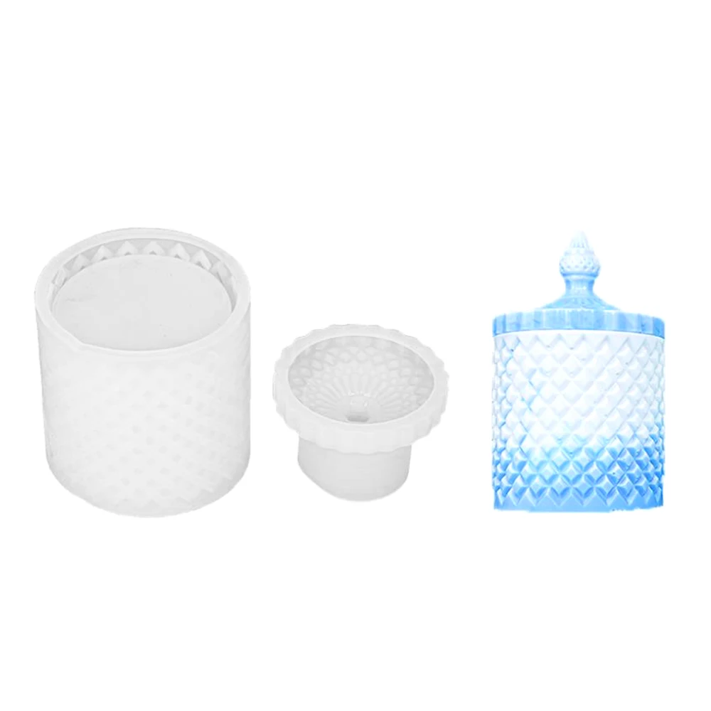 

1-set Silicone Epoxy Mold European Roman Storage Box Jar Candle Cup Mirror Resin DIY