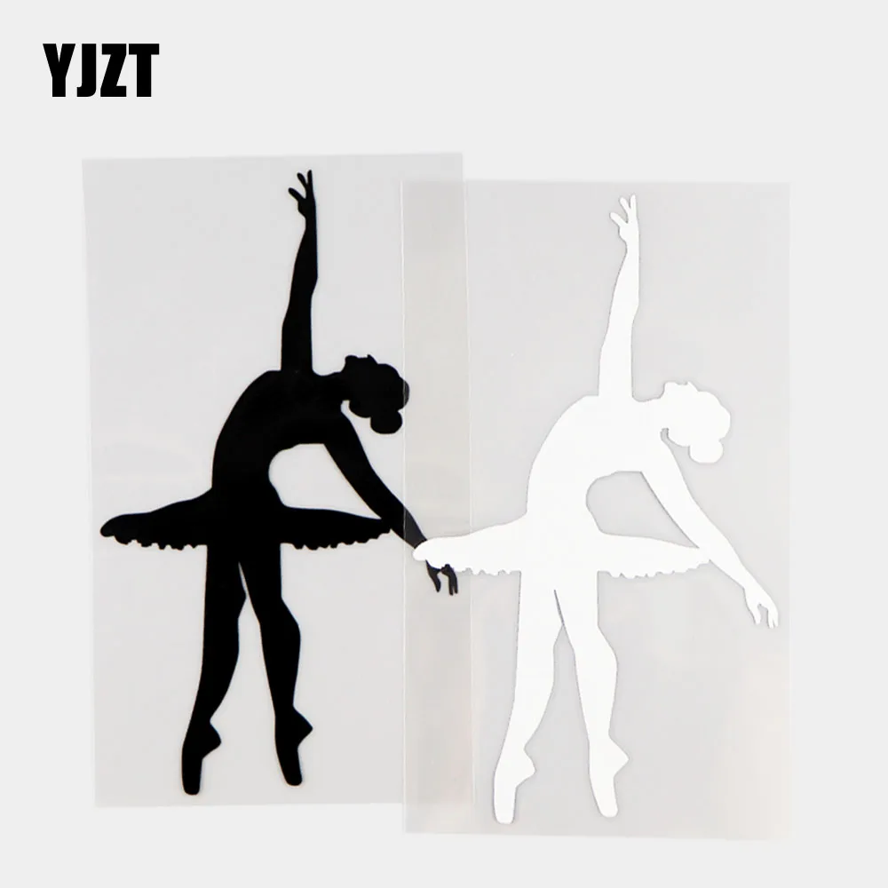 

YJZT 10,0 × 17,2 см гимнастика виниловые наклейки в виде Фотообоев c переводными картинками автомобиля Стикеры балерина красивая наклейка с автом...