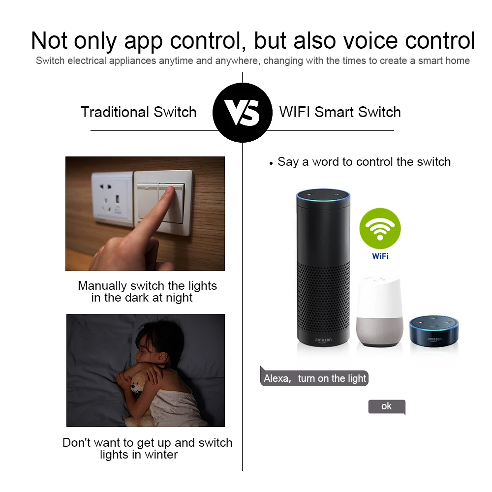 4CH переключатель Wi-Fi Tuya Smart Life дистанционного Управление Беспроводной Смарт