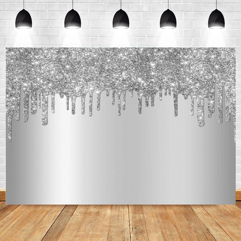 

Yeele Silver Glitter Woman Girl Princess Birthday Party Backdrop Vinyl Photography Background Photophone Poster Banner Photocall