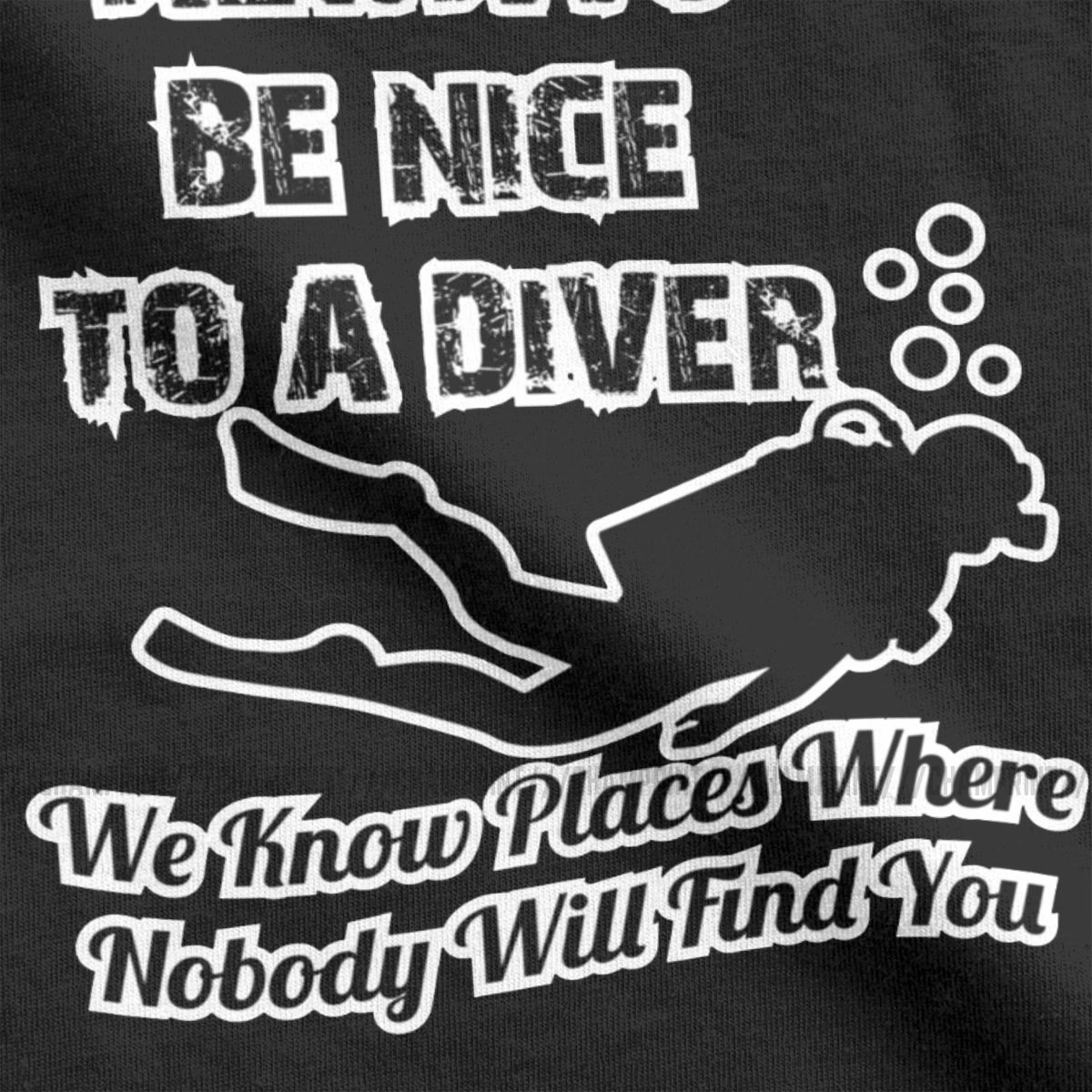 Мужская Винтажная футболка с круглым вырезом Always Be Nice To A Diver забавная Футболка