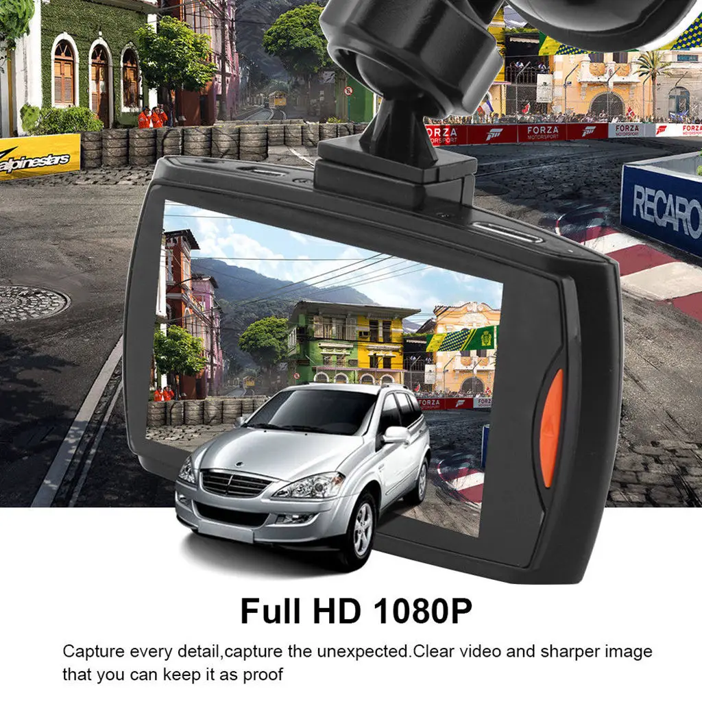 

Cam, Camera Recorder FHD 1080P, Car Cam Vehicle DVR with 140° Wide Angle, G-Sensor, Loop Recording