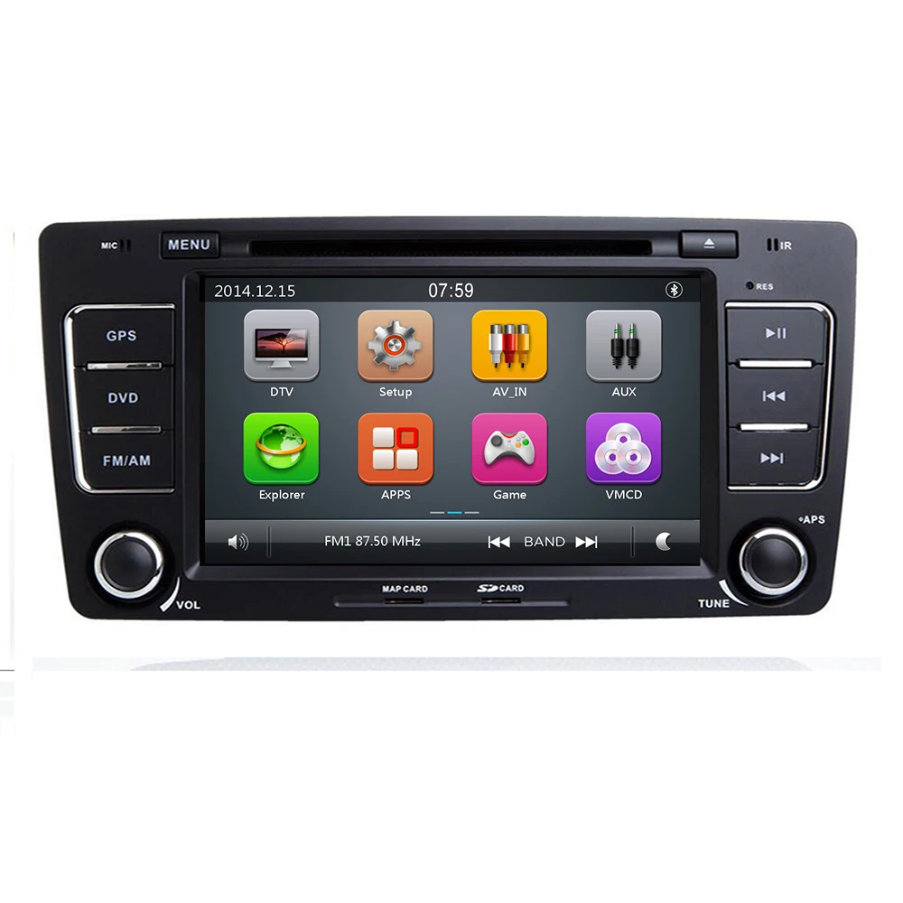 Goedkoop Auto Multimedia Speler Gps Autoradio 2 Din 7 Inch Voor Skoda Octavia 2009-2013 Bluetooth Ipod Fm Radio Rds Wifi Dvr Sd