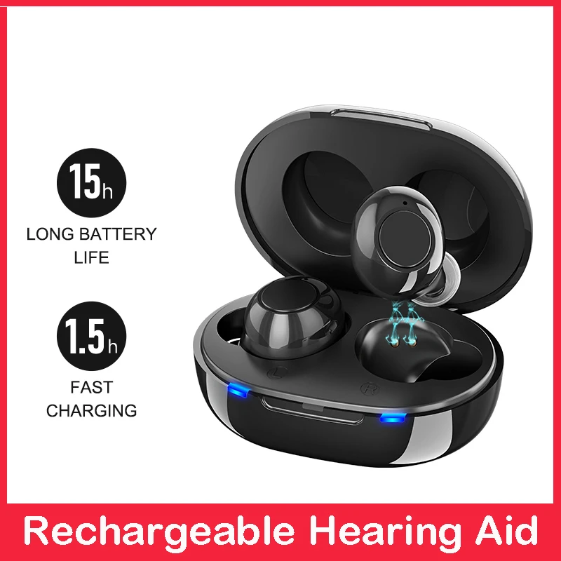 

Цифровой слуховой аппарат, перезаряжаемый слуховой аппарат, беспроводной звуковой усилитель с низким уровнем шума, слуховой аппарат для ст...