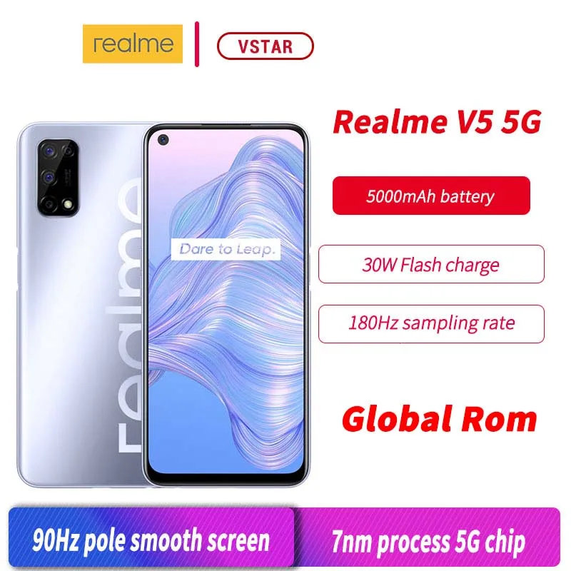 Оригинальная глобальная прошивка Realme V5 5G смартфон 6 5 дюйма MediaTek 720 Octa Core 7nm ремесла