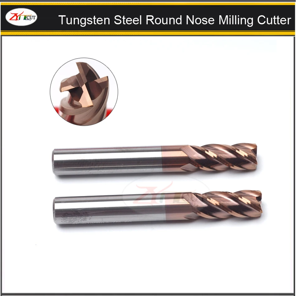Фрезер 1/2/3/4/6/8/10/12/16 R0.2/R0.3/R0.5/R1 HRC55 фреза из вольфрамовой стали с закругленными