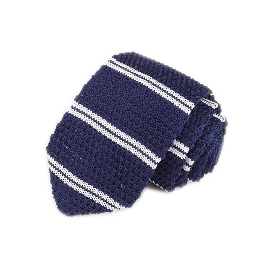 

7cm Handmade Skinny Neck Ties for Men Knitted Solid Striped Necktie Wedding Dress Gravatas Para Homens Custom Logo