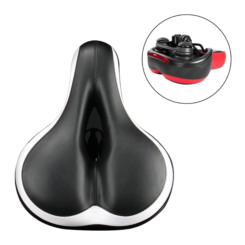 

Road Bike Nylon Fiber Leather Surface Cushion with Padded Memory Foam Comfortable Hollow Cycling Seat Breathable