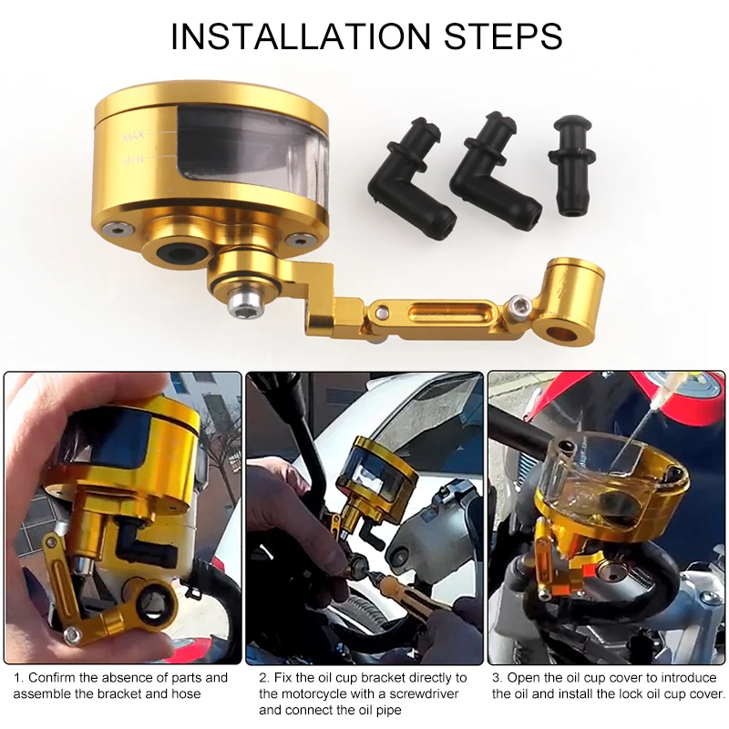 Резервуар для тормозной жидкости мотоцикла с ЧПУ бак/кронштейн KTM YAMAHA MT07 MT09 TMAX500 530