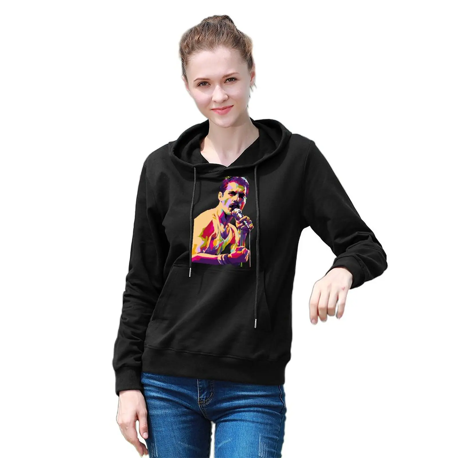 

Band Queen Pullover Hoodie Freddie Mercury Memorial Street Wear Warm Hoodies Long Graphic Cotton Hoodie Kawaii Lady Over Size