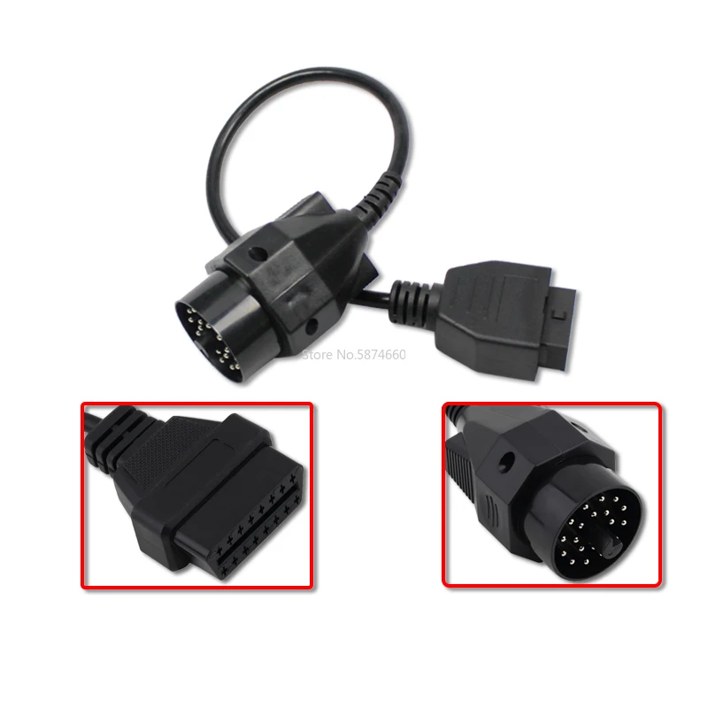 OBD II адаптер для BMW 20 контактный разъем OBD2 16 pin гнездовой e36 e39 X5 Z3 20pin новые кабель