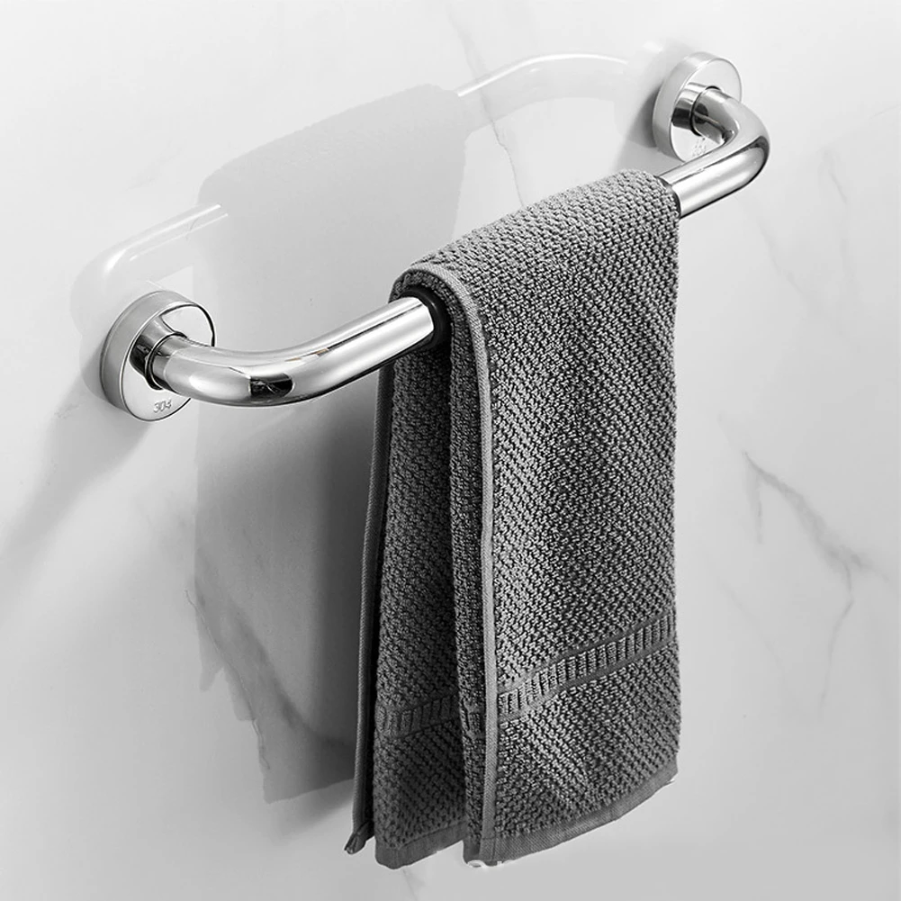 

Shower Grab Bar Balance Anti Slip Support Safety Wall Mounted Stainless Steel for Bathroom Kitchen Along Stairways Laundry Room