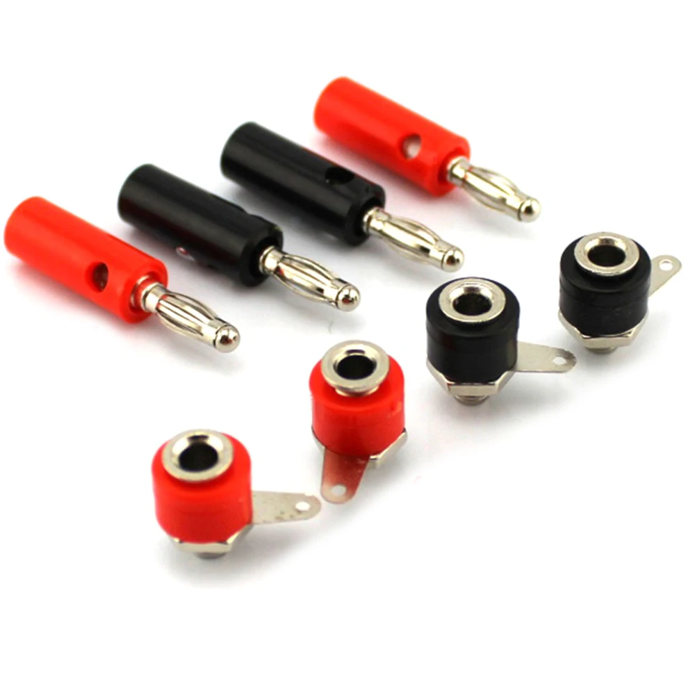 

10Pcs/set Male Female J072 4mm Banana Plug Male And Female To Insert Connector Banana Pin DIY Model