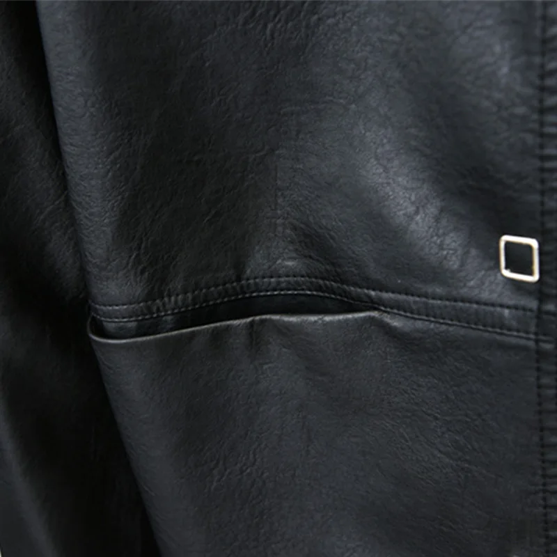 

Women Loose Black Leather Jacket 2020 Autumn Oversize Streetwear Zipper Pu Motorcycle Biker Leather Coats Casual Outwear