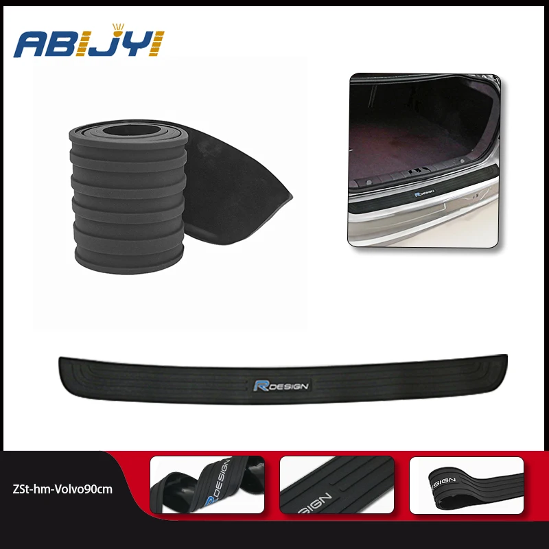 

90CM New Rubber Car Rear trunk sill Trim Rear Guard Plate Protector Sticker For Volvo XC90 S60 CX60 S80 V40 S40 XC70 V60 XC40