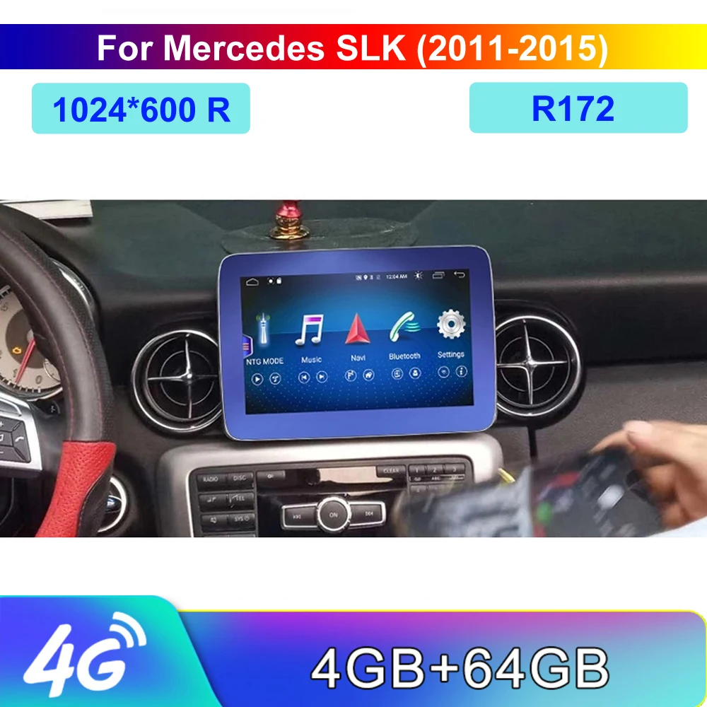 8 ядерный 4 + 64G Автомобильный Android дюймовый дисплей для Mercedes Benz SLK 2009 2015 экран