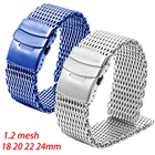 Ремешок из нержавеющей стали для наручных часов, браслет для Samsung Galaxy Watch 3 45 мм HUAWEI Watch GT 2 Pro, мужской деловой браслет, 18 20 22 24 мм