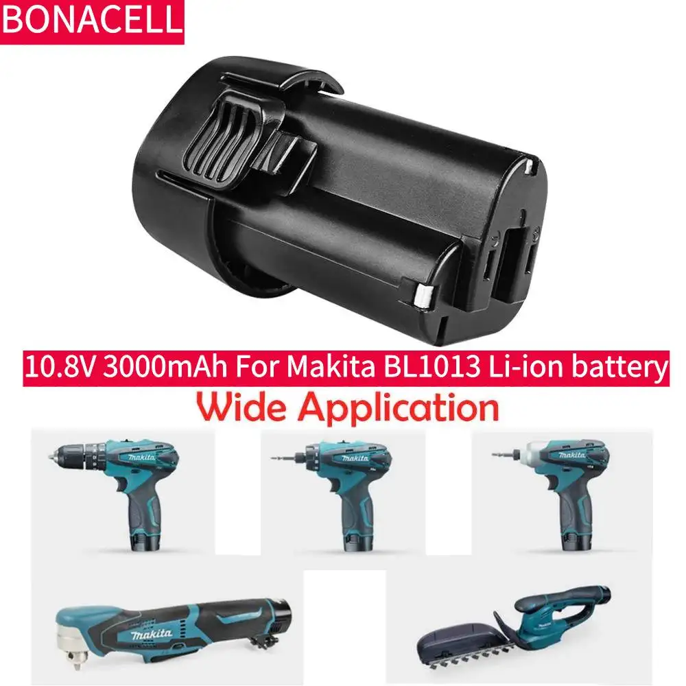 Литий-ионный аккумулятор bonacell для Makita BL1013 BL1014 BL 3000 10 8 LCT203W 1013-6 1014-4 194550-9 DF030D 194551 мА ·
