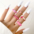 Комплект женских колец в виде цветка и бабочки, 17KM